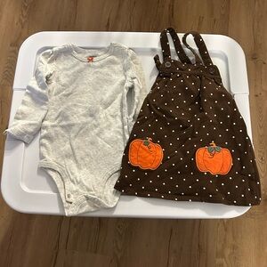 Baby/Toddler Brown Fall Jumper Set - size 18 months